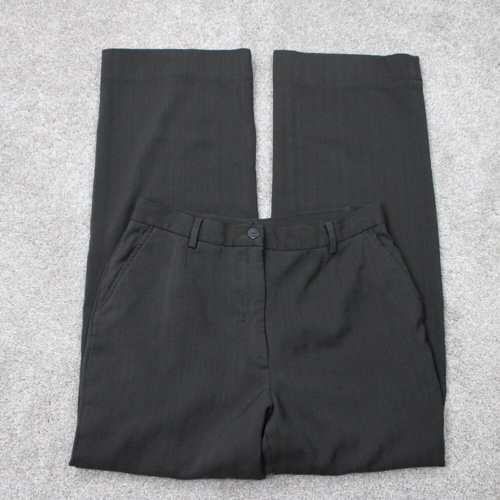 Zanella Pants Womens 10 Gray Bailey 100% Wool Made‎ in Italy w/ 30" inseam